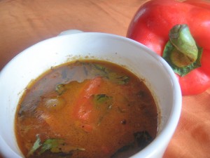 Kozhambu Recipe Red Capsicum and Onion 