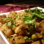 Aloo (Potato) Gobi (Cauliflower) with Mattar (Peas)