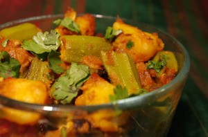 Bhindi Okra Aloo Potato Fry