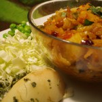 Cabbage Peas and Potato Sabji